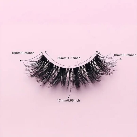 1 Pairs Wispy Faux Mink Lashes, 3D Fluffy False Eyelashes, Dramatic Volume - Picture 4 of 8